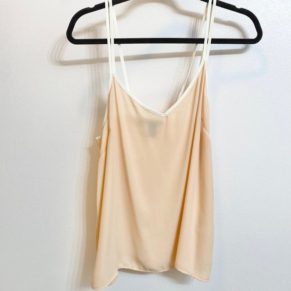 NWOT F21 tank top peach and white size large - Picture 1 of 4